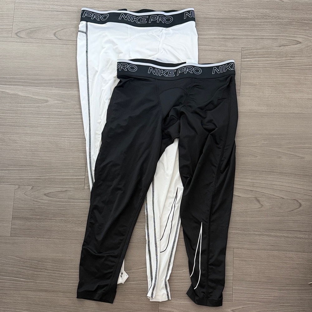 Nike Kids Performance Leggings Set — Black & White